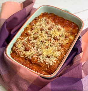 Cannelloni | Saucijs en chorizo crumble