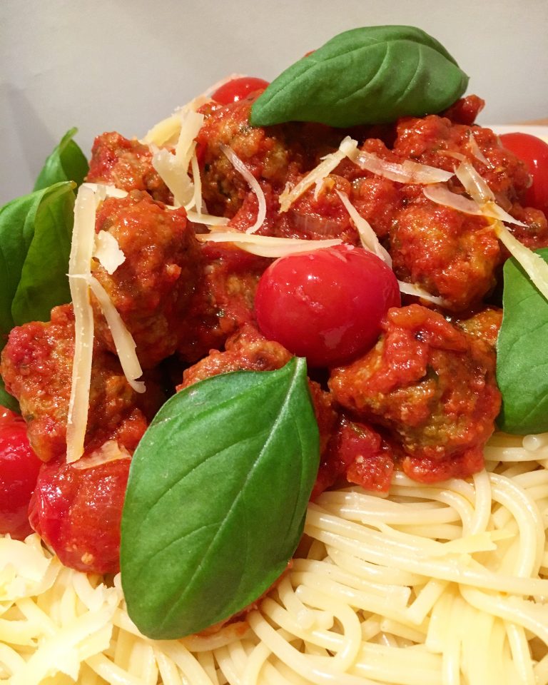 Spaghetti and meatballs