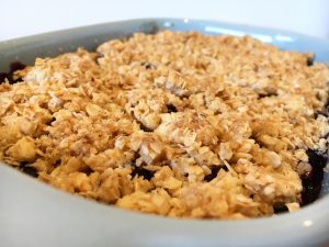 Appel-bosbes crumble