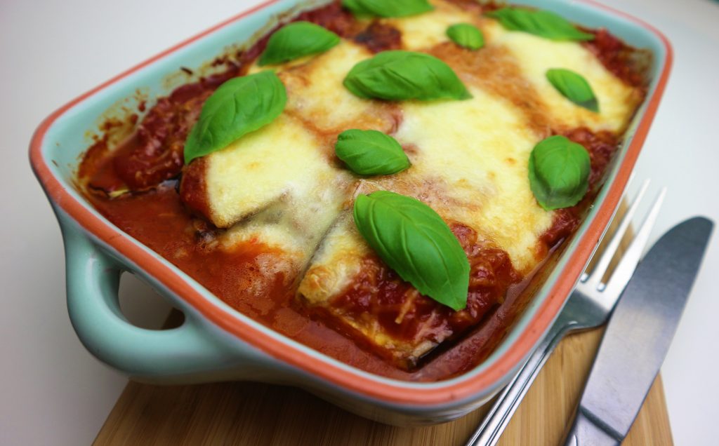 Melanzane alla Parmigiana aubergine lasagne