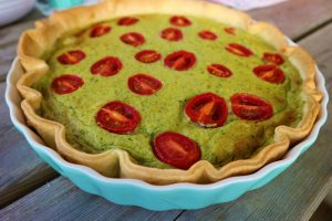 Hartige taart | kip pesto