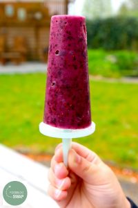 Yoghurtijs met blauwe bessen (vegan) | Foodblogswap