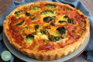 Hartige taart | Gerookte kip en broccoli | Foodblogswap