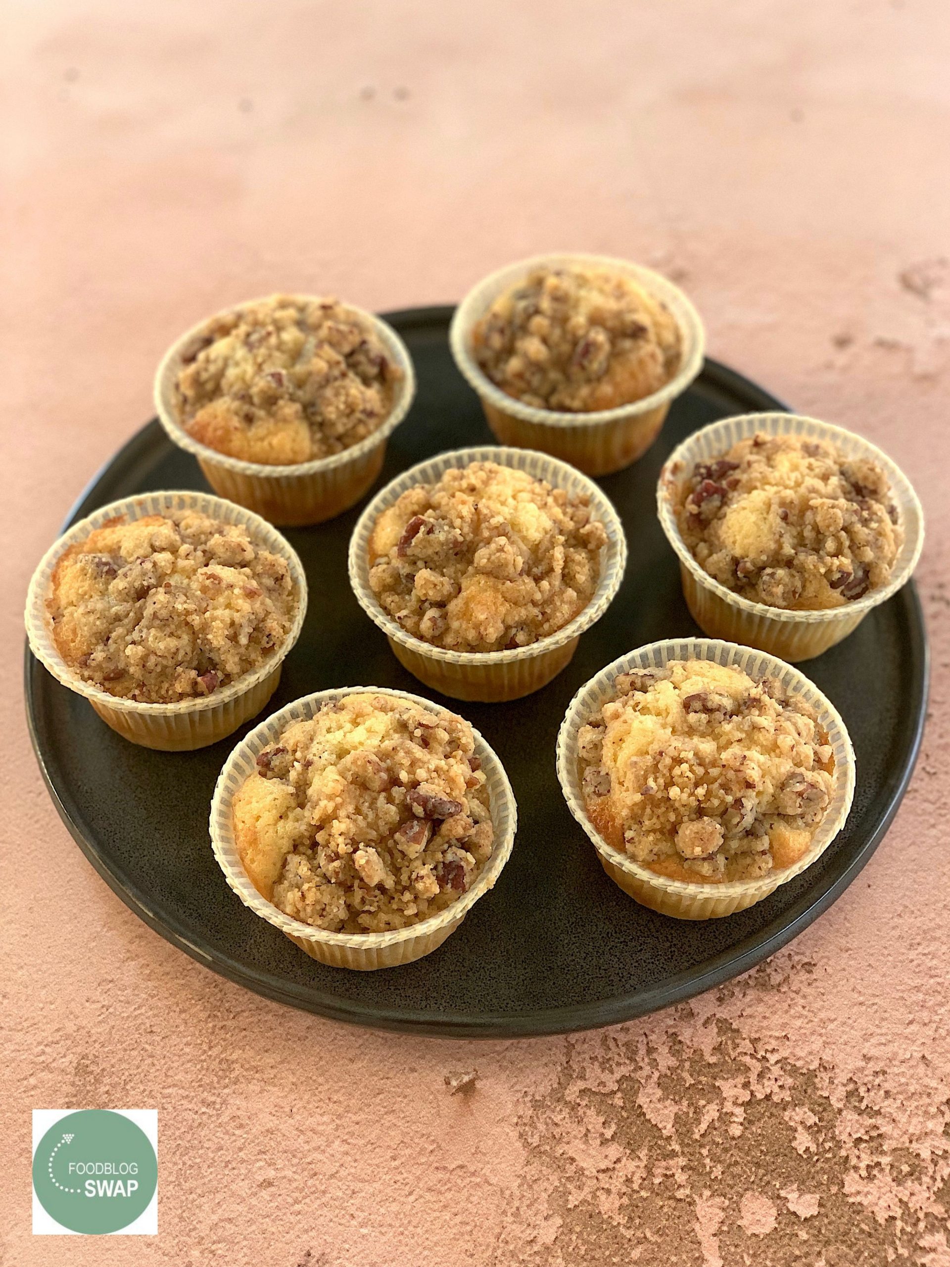 Cupcakes met pecan crumble